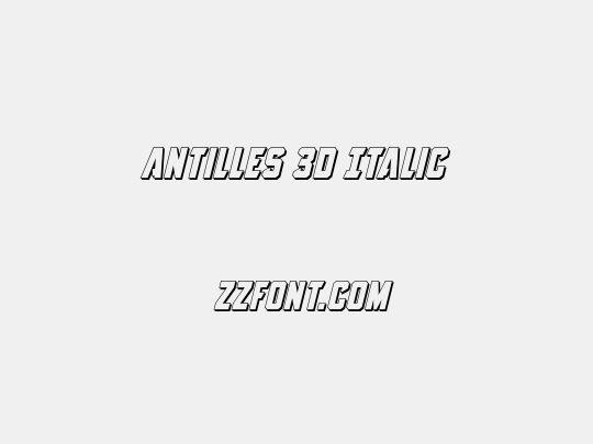 Antilles 3D Italic