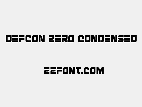 Defcon Zero Condensed