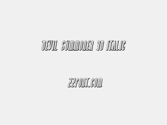 Devil Summoner 3D Italic