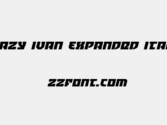 Crazy Ivan Expanded Italic