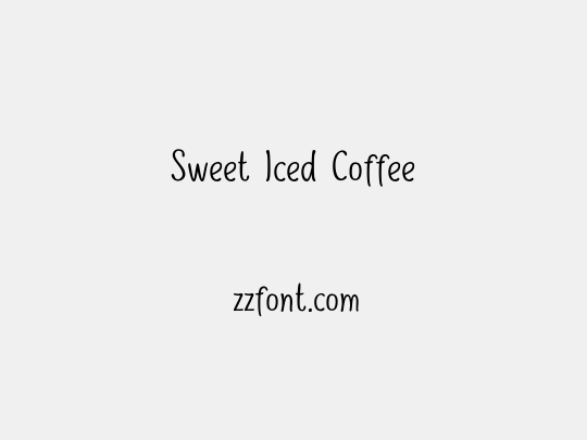 Sweet Iced Coffee