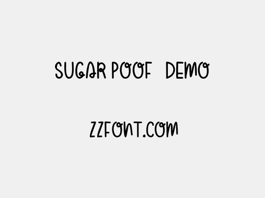 Sugar Poof-demo
