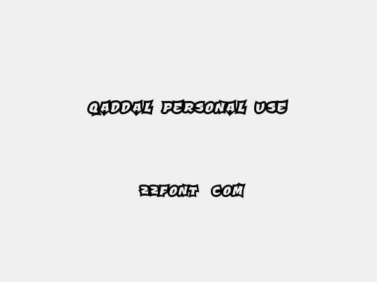 Qaddal Personal Use