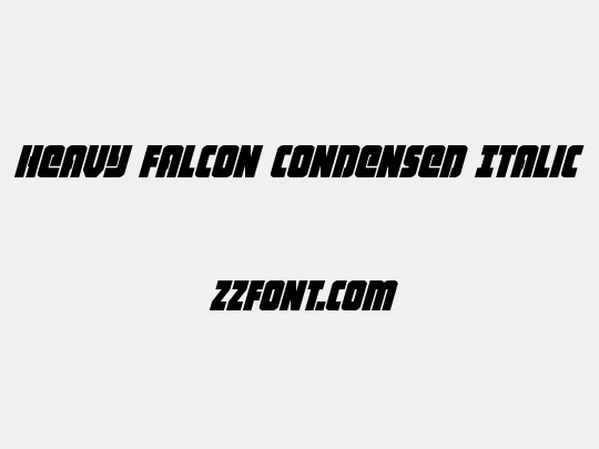 Heavy Falcon Condensed Italic