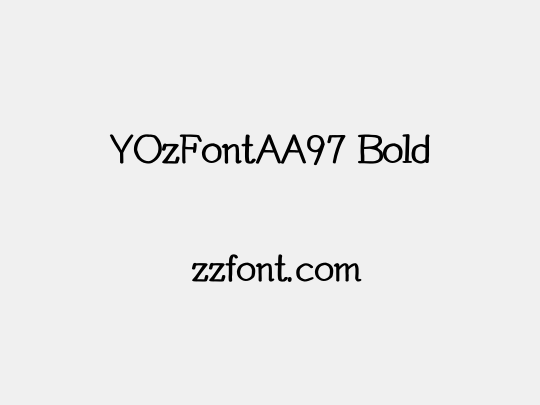 YOzFontAA97 Bold