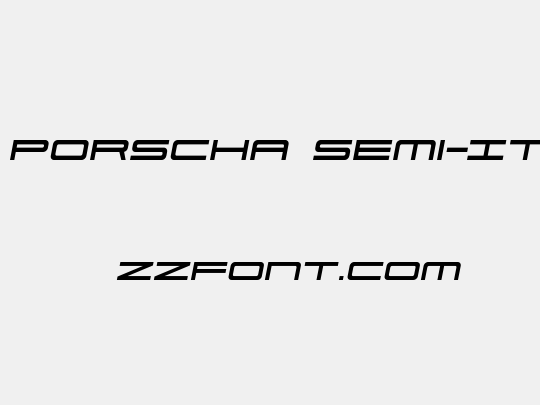 911 Porscha Semi-Italic
