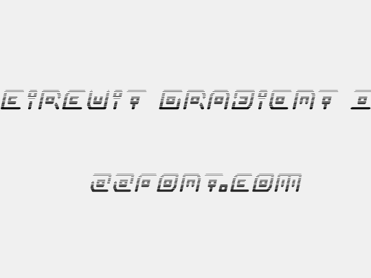 Neon Circuit Gradient Italic