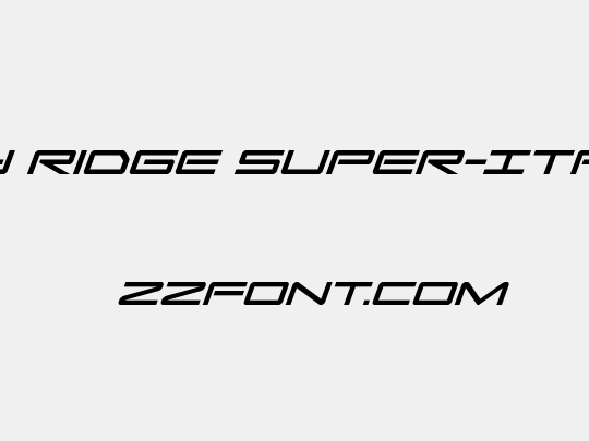 Sky Ridge Super-Italic