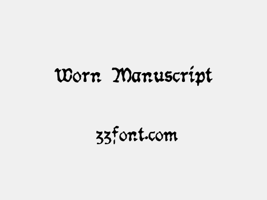 Worn Manuscript