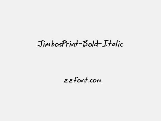 JimbosPrint-Bold-Italic