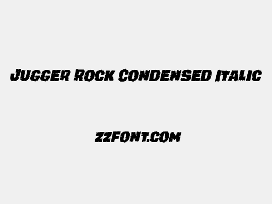 Jugger Rock Condensed Italic