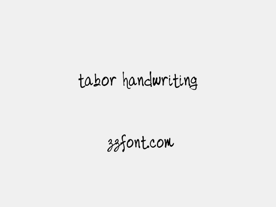 tabor handwriting