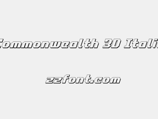 Commonwealth 3D Italic