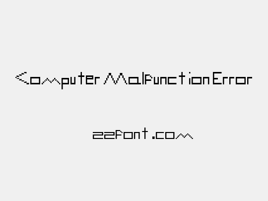 Computer Malfunction Error