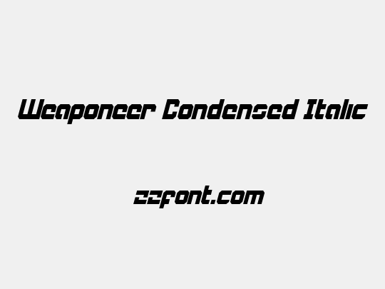 Weaponeer Condensed Italic