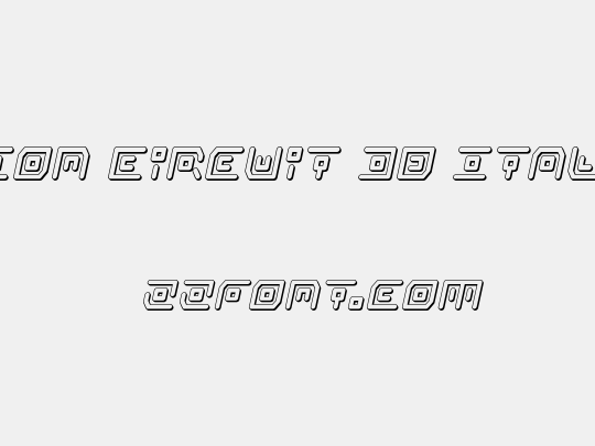 Neon Circuit 3D Italic