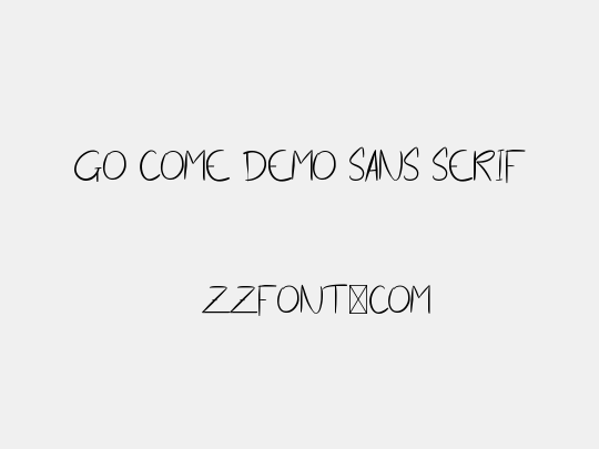 Go Come Demo Sans Serif