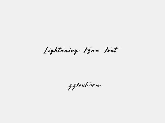Lightening Free Font