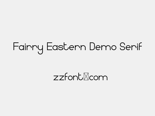 Fairry Eastern Demo Serif