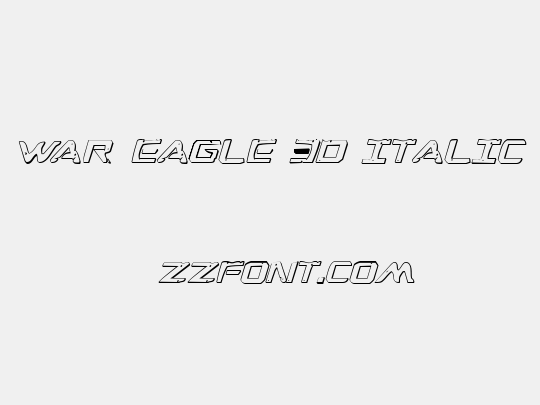 War Eagle 3D Italic