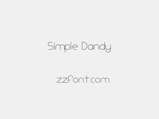 Simple Dandy