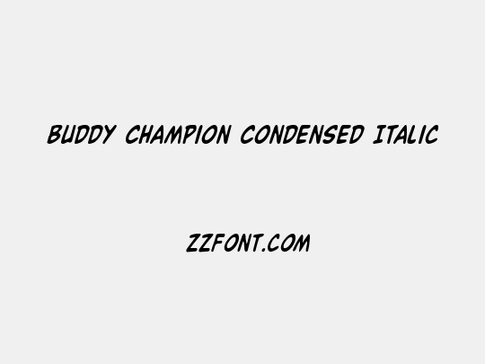 Buddy Champion Condensed Italic