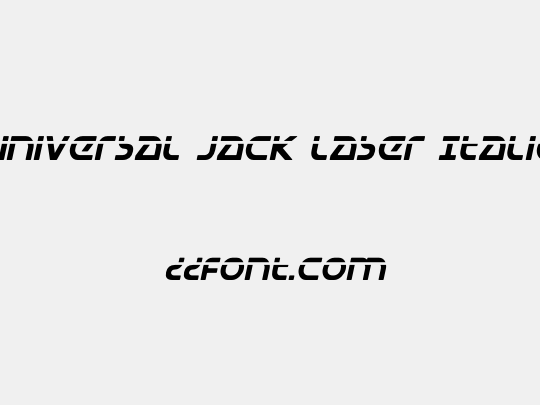 Universal Jack Laser Italic