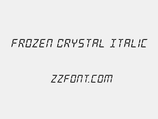 Frozen Crystal Italic