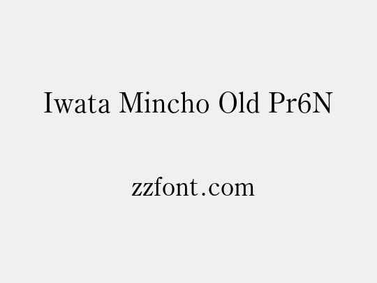 Iwata Mincho Old Pr6N