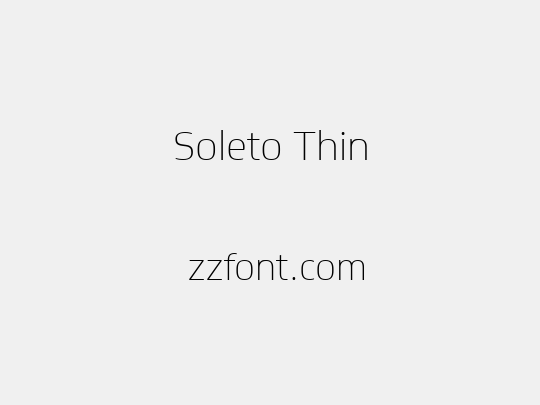 Soleto Thin