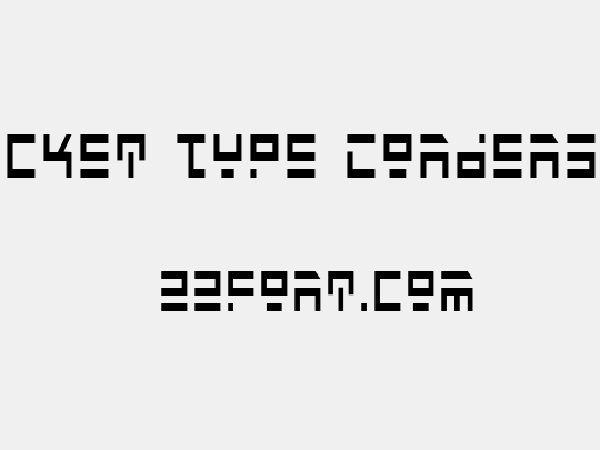 Rocket Type Condensed