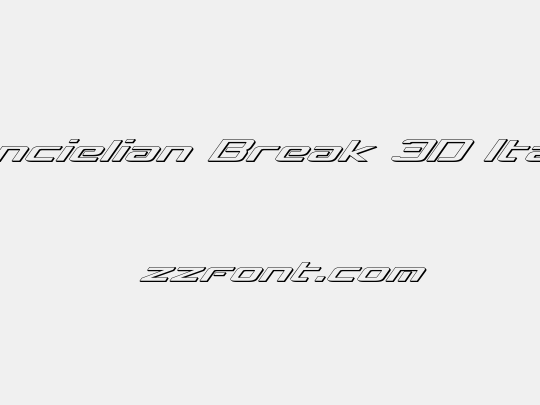 Concielian Break 3D Italic