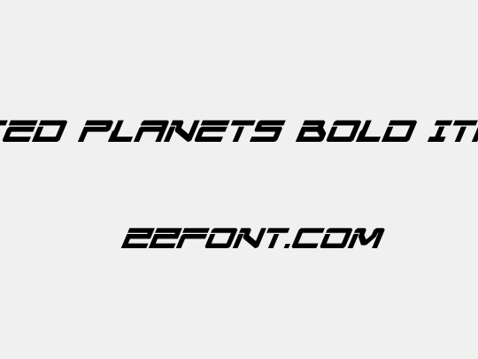 United Planets Bold Italic