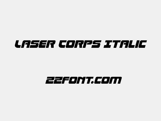 Laser Corps Italic
