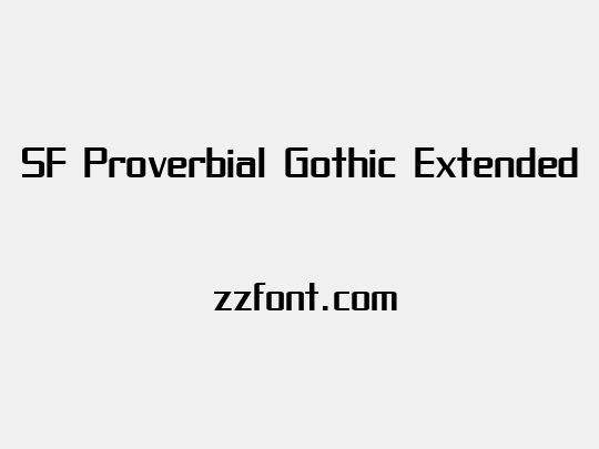 SF Proverbial Gothic Extended