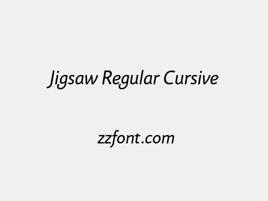 Jigsaw Regular Cursive