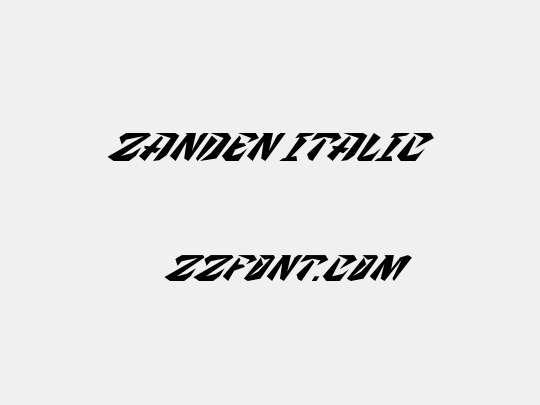 Zanden Italic