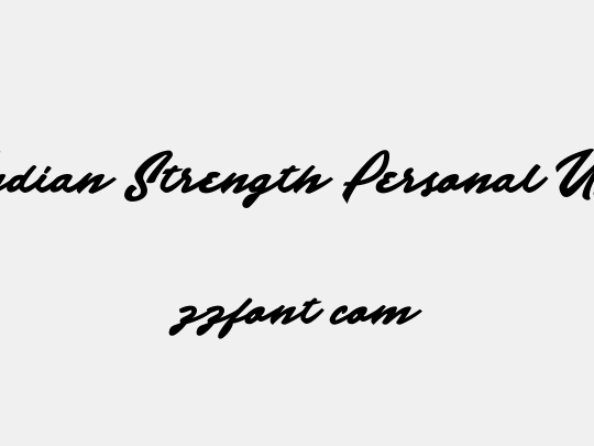 Indian Strength Personal Use