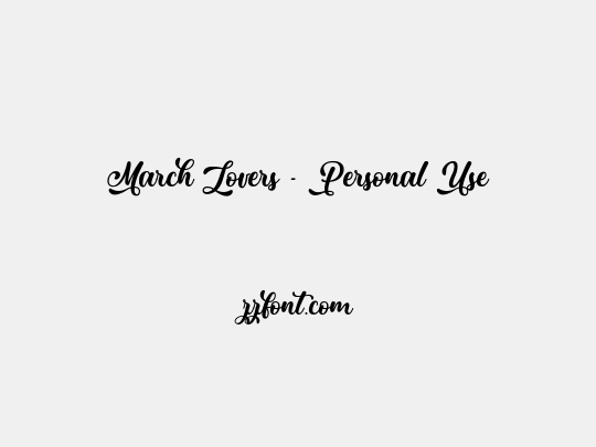 March Lovers - Personal Use