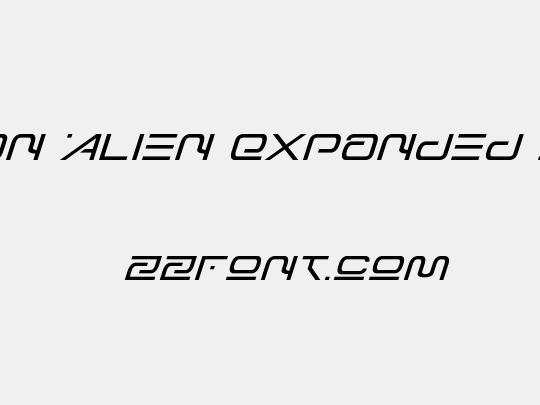 Foreign Alien Expanded Italic