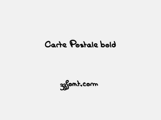 Carte Postale bold