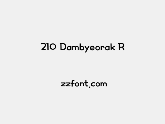 210 Dambyeorak R
