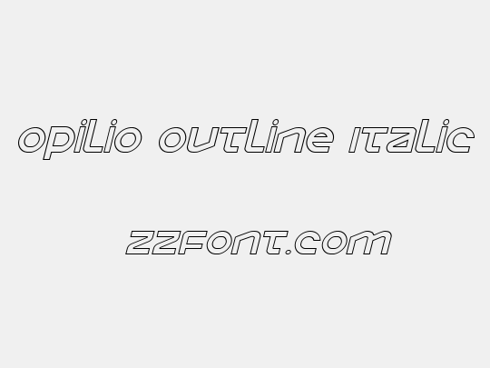 Opilio Outline Italic