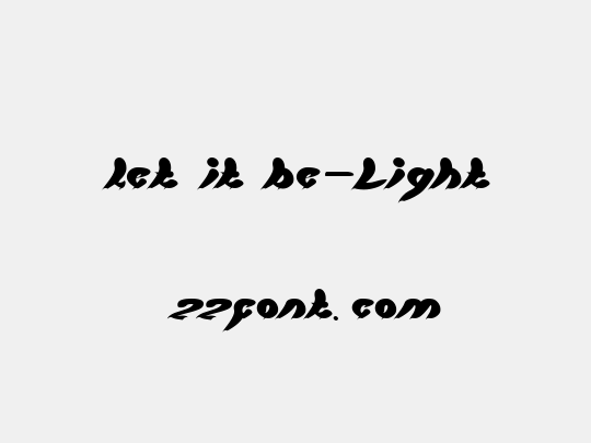 let it be-Light