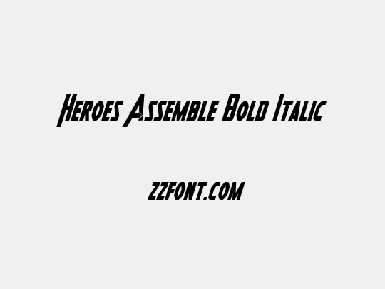 Heroes Assemble Bold Italic