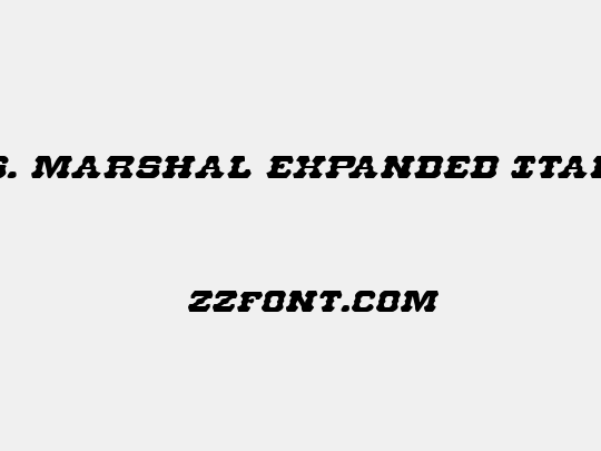 U.S. Marshal Expanded Italic