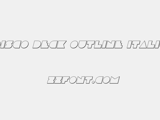 Disco Deck Outline Italic