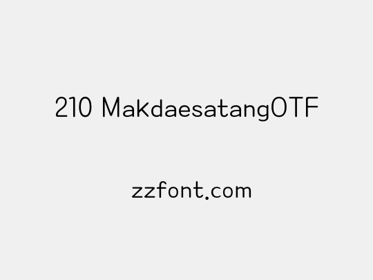 210 MakdaesatangOTF