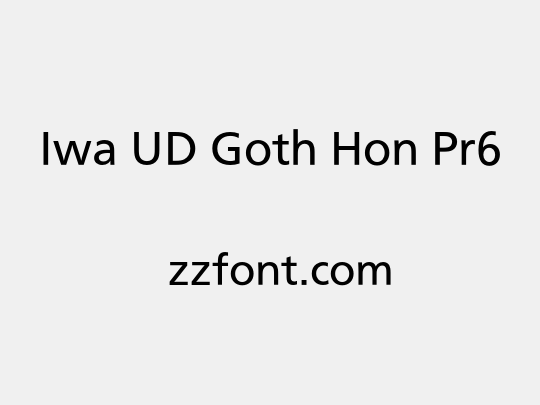 Iwa UD Goth Hon Pr6