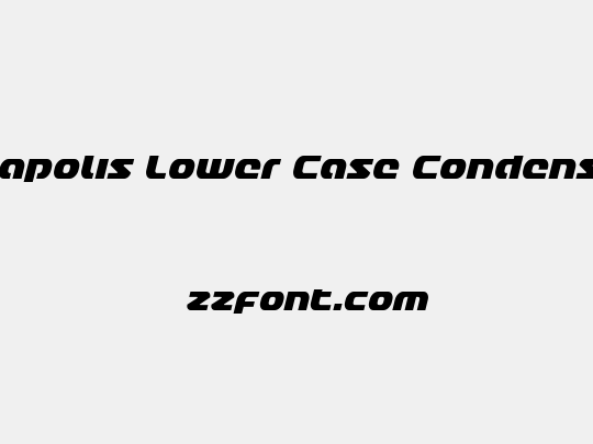 Annapolis Lower Case Condensed Italic